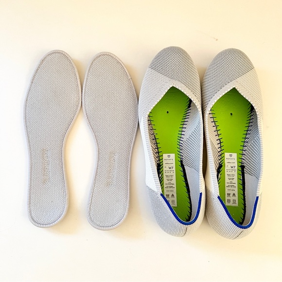 ✨RARE✨ ROTHY’S Round Toe Flats in Sea Glass Grey - Picture 8 of 9